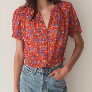 Dôen Anaise Top Red Dayflower Meadow Xsmall
